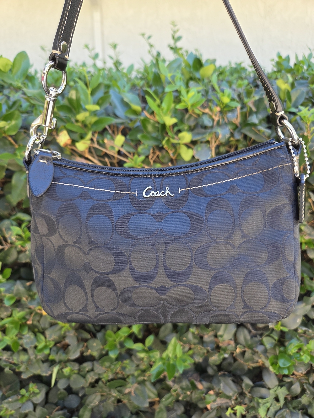 Y2K Coach Black Signature Demi Bag Petite Shoulder Bag
